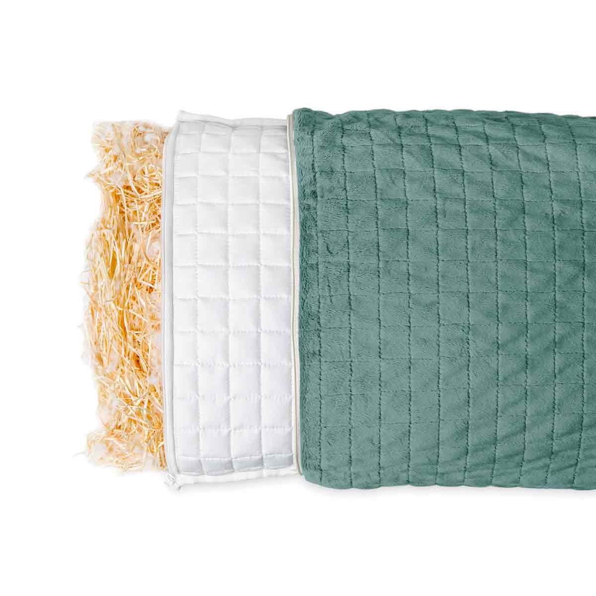 Cuscino salutistico con rivestimento 4 Stagioni Verde Menta per Adulti