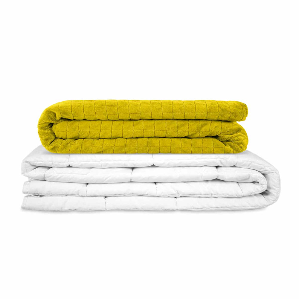 Coperta terapeutica originale - Coperta ponderata con rivestimento 4 stagioni in limone per adulti
