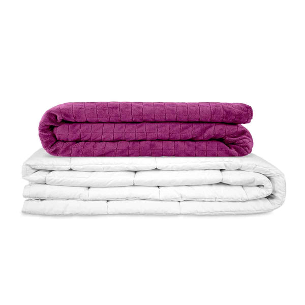 Coperta terapeutica originale - Coperta ponderata con rivestimento per 4 stagioni in viola per adulti