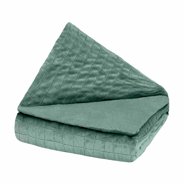 Coperta terapeutica originale - Coperta ponderata con rivestimento per 4 stagioni in verde menta per adulti