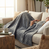 Coperta terapeutica originale - Coperta ponderata con rivestimento per 4 stagioni in grigio per adulti