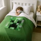 Coperta terapeutica originale - Coperta ponderata Minecraft Creeper con rivestimento in cotone per bambini e adulti