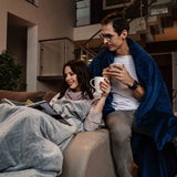 Coperta terapeutica originale - Coperta ponderata con rivestimento per 4 stagioni in grigio per adulti