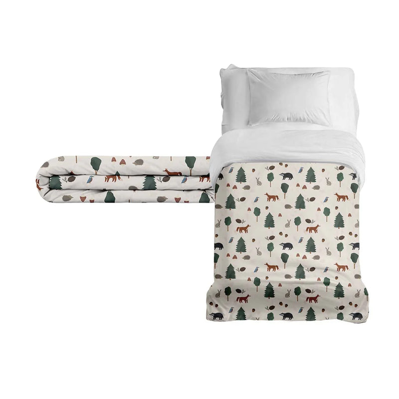 Coperta terapeutica originale - Coperta ponderata con animali della foresta con rivestimento in cotone per bambini