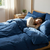 Coperta terapeutica originale - Coperta ponderata con rivestimento in cotone blu per adulti