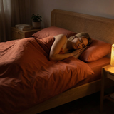 Coperta terapeutica originale - Coperta ponderata con rivestimento in cotone color ruggine per adulti