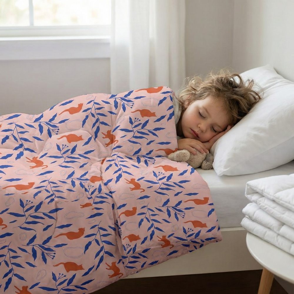 Coperta terapeutica originale - Coperta ponderata con gatto rosso e rivestimento in cotone per bambini