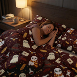 Coperta terapeutica originale - Magia Hedwig Coperta ponderata con rivestimento in cotone per bambini e adulti