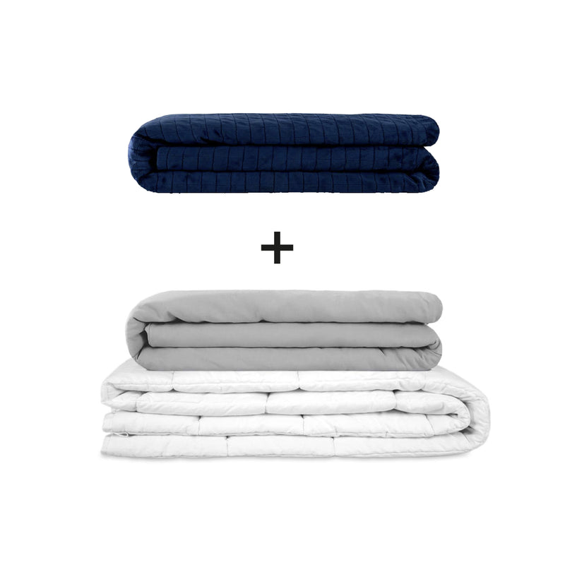 Coperta terapeutica originale - Set di coperte ponderate per adulti incluso 2 coperture a scelta