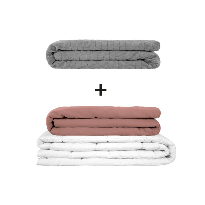 Coperta terapeutica originale - Set di coperte ponderate per adulti incluso 2 coperture a scelta