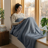 Coperta terapeutica originale - Coperta ponderata con rivestimento in cotone in blu acciaio per adulti