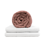 Coperta terapeutica originale - Coperta ponderata con rivestimento in cotone color rosa antico per adulti