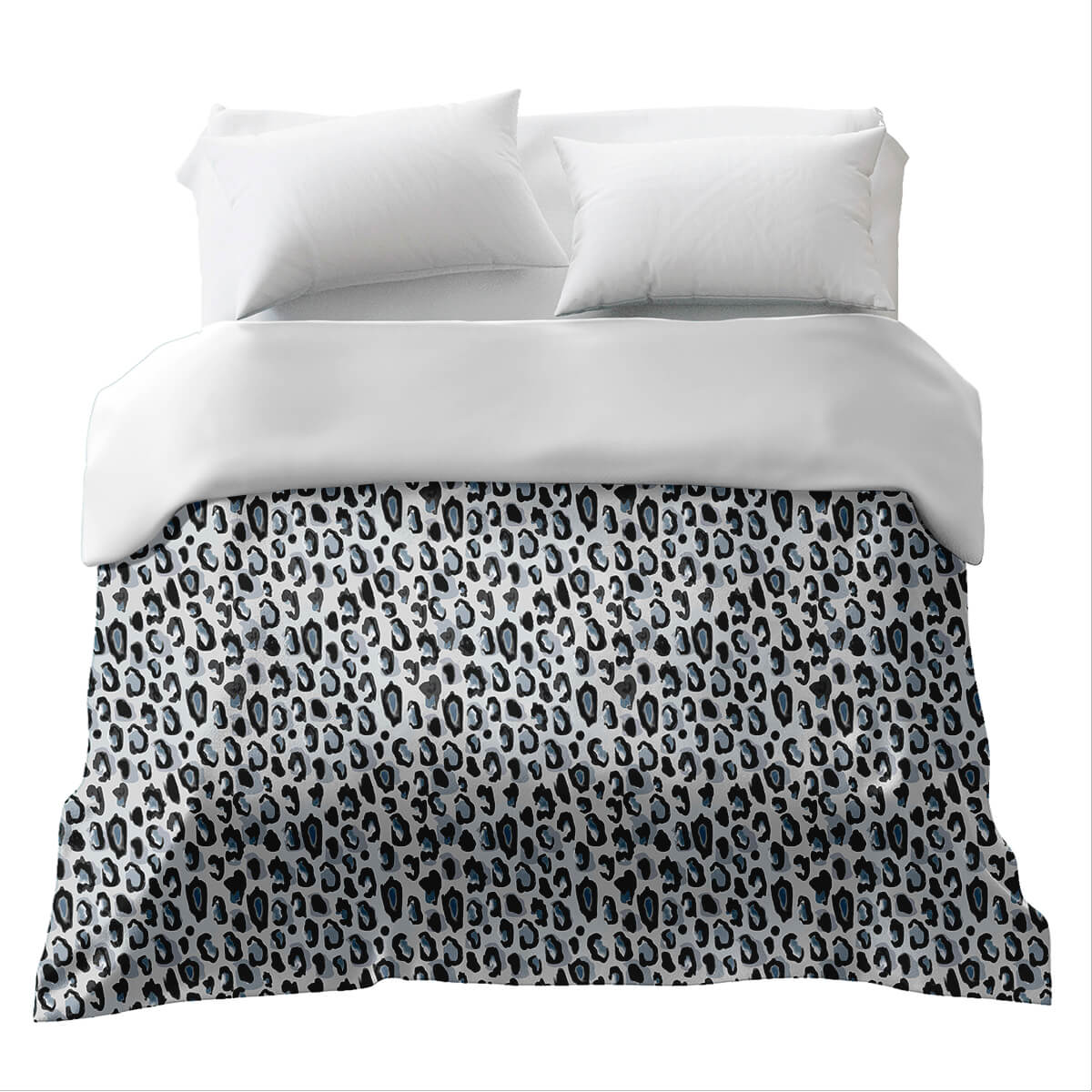 Coperta terapeutica originale - Rivestimento in cotone nero bianco motivo leopardato