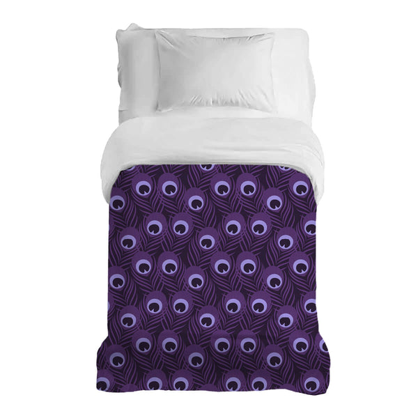 Coperta terapeutica originale - Rivestimento in cotone viola piuma di pavone