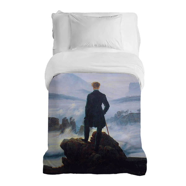 Coperta terapeutica originale - Rivestimento in cotone Il viandante sopra il mare di nebbia