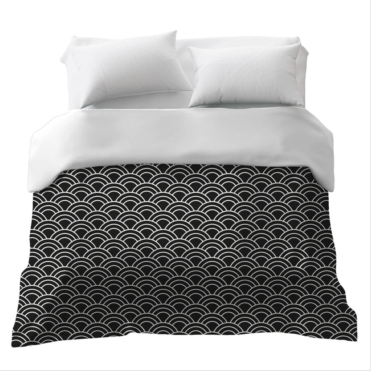 Coperta terapeutica originale - Rivestimento in cotone nero bianco archi