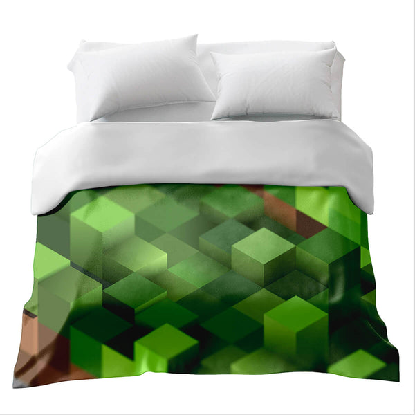 Coperta terapeutica originale - Coperta ponderata paesaggio Minecraft con rivestimento in cotone per bambini e adulti