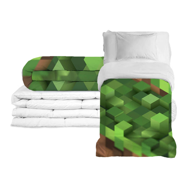 Coperta terapeutica originale - Coperta ponderata paesaggio Minecraft con rivestimento in cotone per bambini e adulti