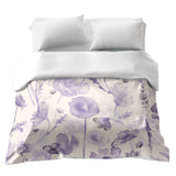 Coperta terapeutica originale - Rivestimento in cotone lilla acquerello fiori