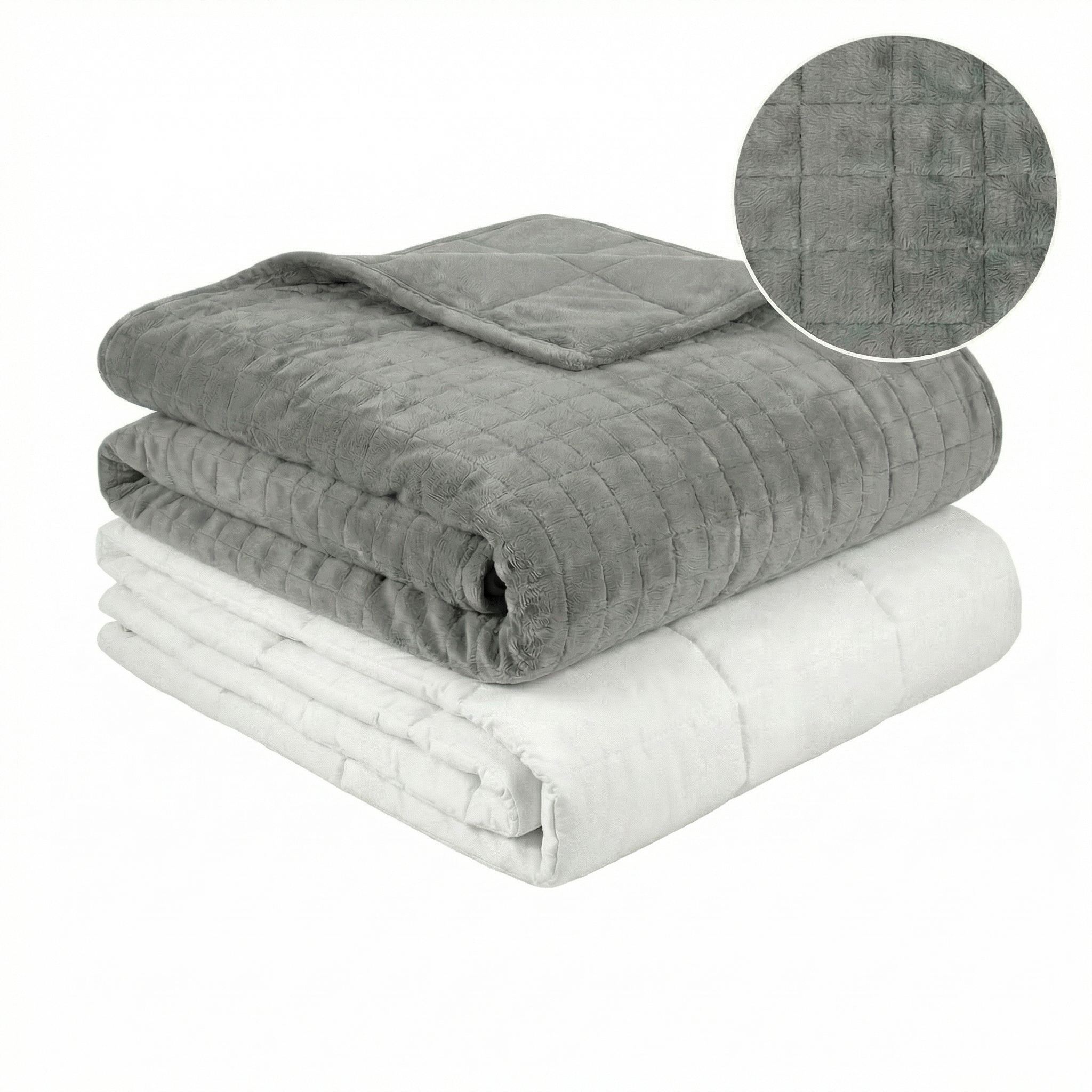 Coperta terapeutica originale - Coperta ponderata con rivestimento per 4 stagioni in grigio per adulti