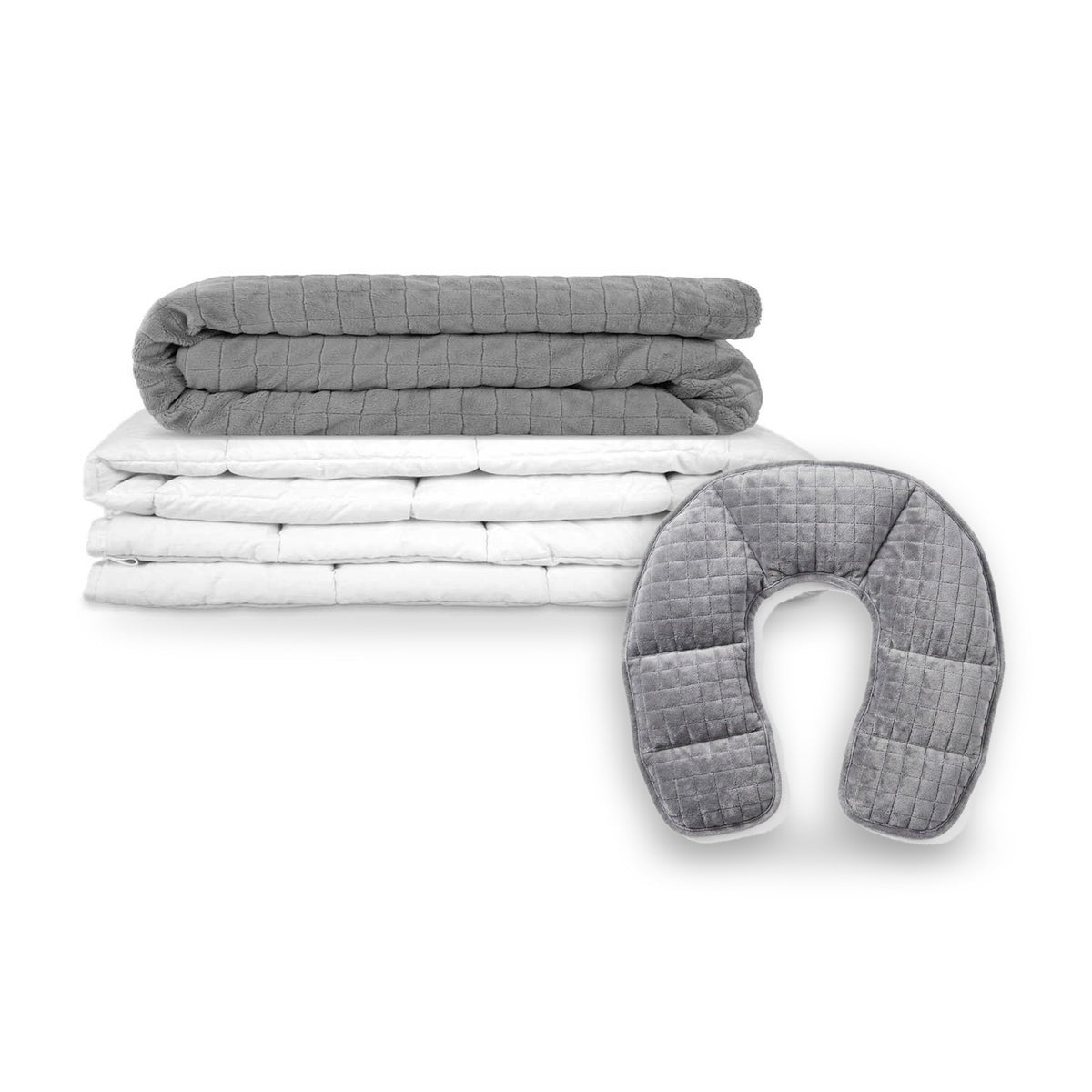 Coperta terapeutica originale - Set: coperta ponderata con collare pesato per adulti