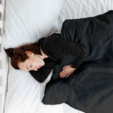 Coperta terapeutica originale - Coperta ponderata con rivestimento in cotone in grigio scuro per adulti