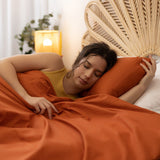 Coperta terapeutica originale - Rivestimento in cotone rosso ruggine