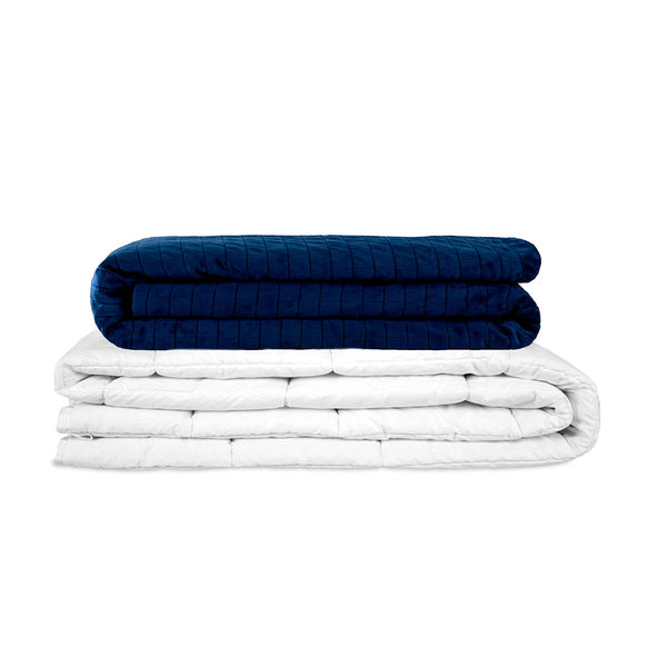 Coperta terapeutica originale - Coperta ponderata con rivestimento per 4 stagioni in blu per bambini