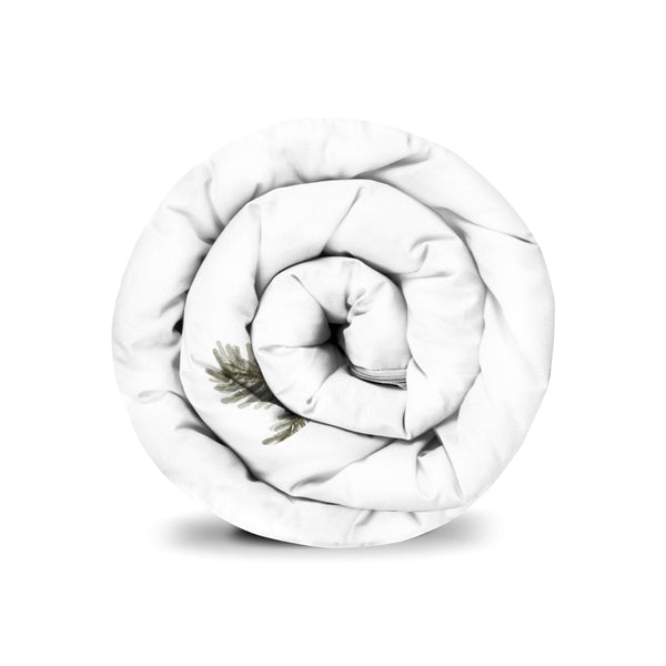 Coperta terapeutica originale - Rivestimento in cotone bianco con rami