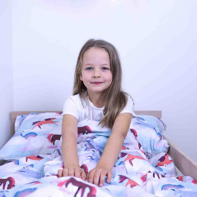 Coperta terapeutica originale - Coperta ponderata per cavalli con rivestimento in cotone per bambini
