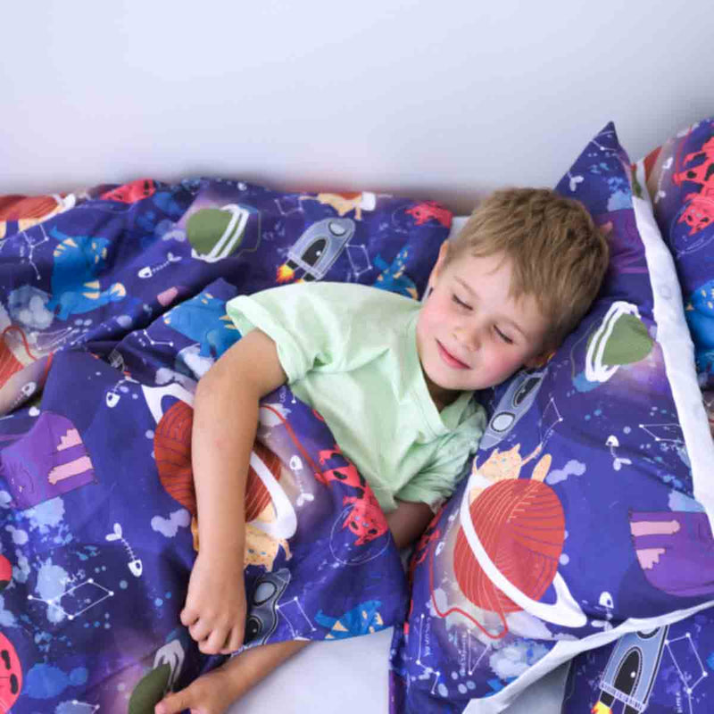 Coperta terapeutica originale - Coperta ponderata spazio con rivestimento in cotone per bambini