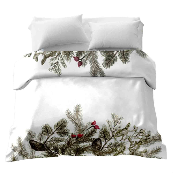 Coperta terapeutica originale - Rivestimento in cotone bianco con rami