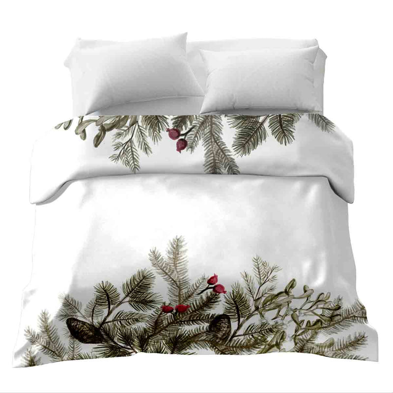 Coperta terapeutica originale - Rivestimento in cotone bianco con rami