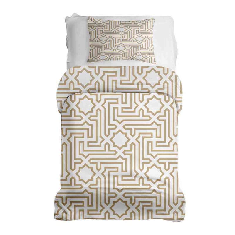 Set di biancheria da letto beige con forme per coperte terapeutiche