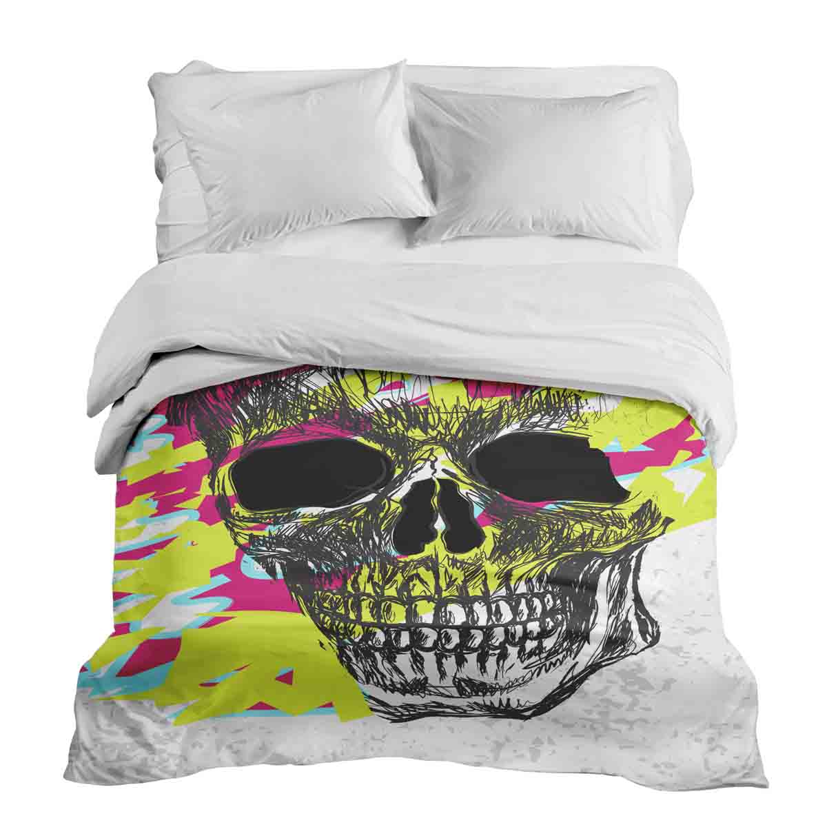 Coperta terapeutica originale - Rivestimento in cotone Teschio colorato