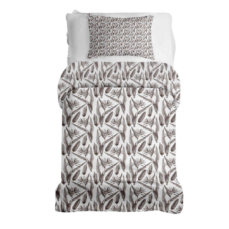 Set di biancheria da letto con coperta terapeutica bianca con mais