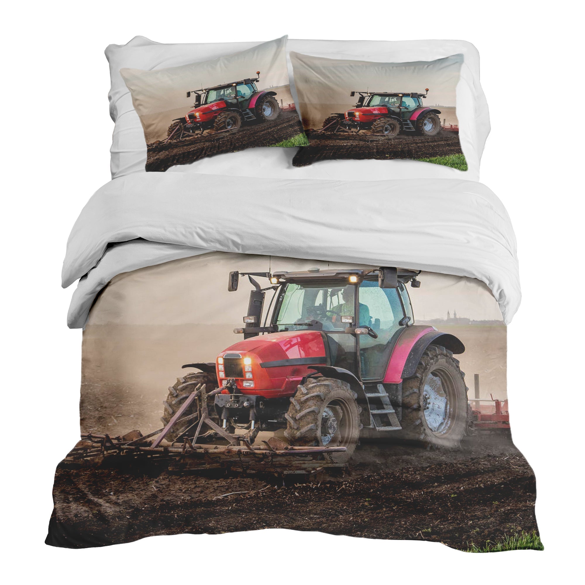 Set di biancheria da letto con coperta terapeutica e grande trattore