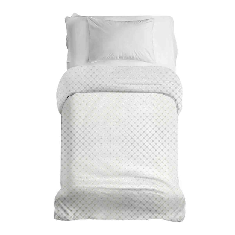 Coperta terapeutica originale - Rivestimento in cotone bianco con motivo floreale