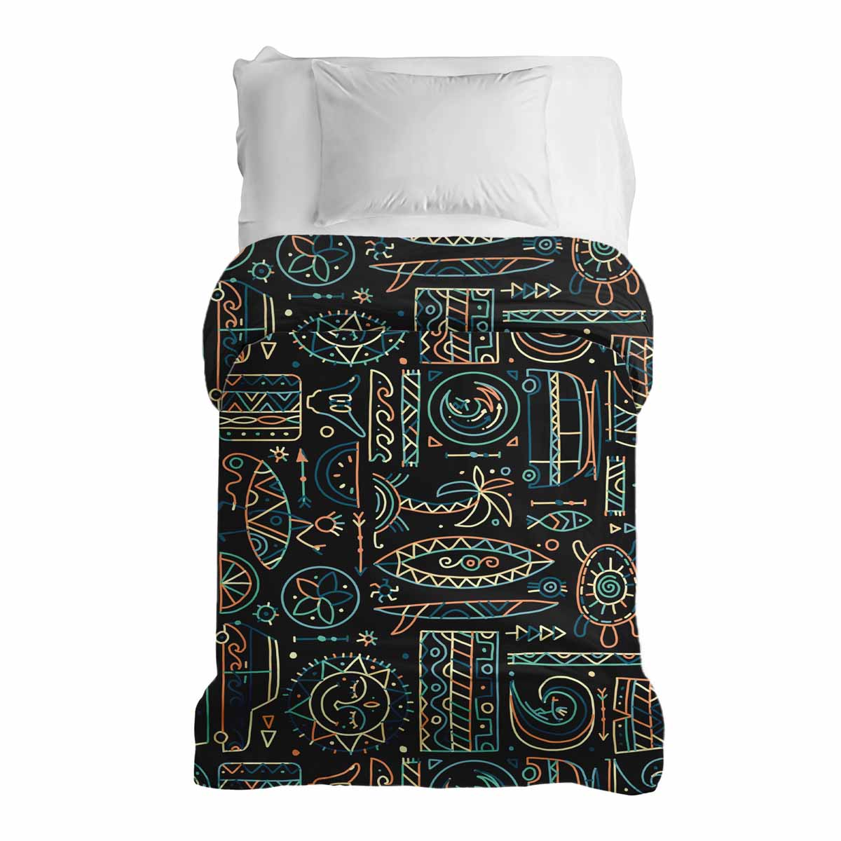Coperta terapeutica originale - Rivestimento in cotone con motivo hawaiano verde