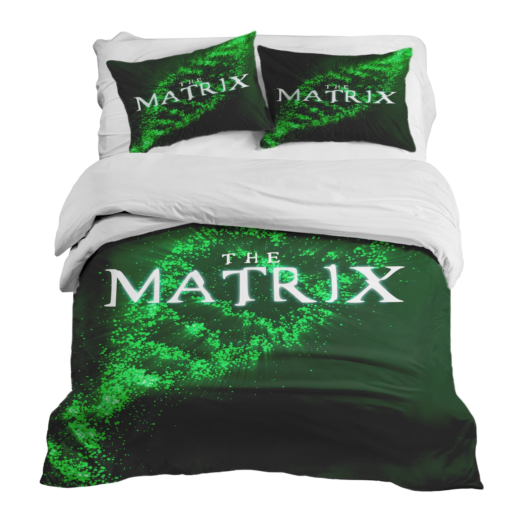 Set di biancheria da letto con coperta terapeutica verde Matrix DNA