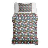 Set di biancheria da letto con coperte terapeutiche onde colorate