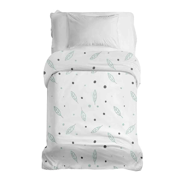 Coperta terapeutica originale - Rivestimento in cotone bianco con piume e puntini