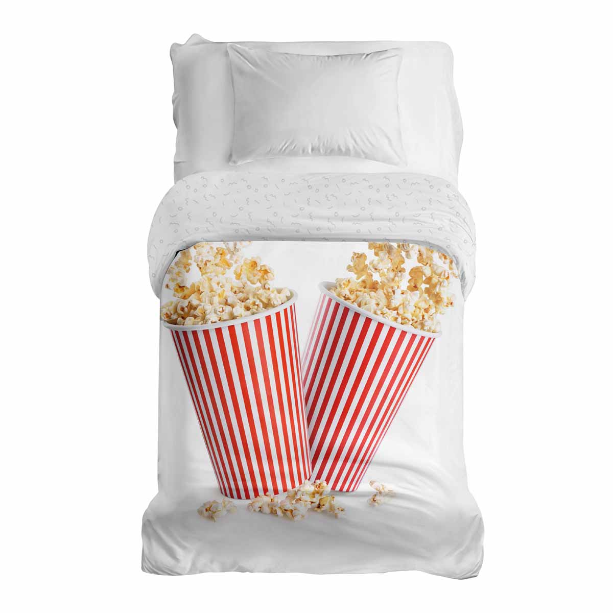 Coperta terapeutica originale - Rivestimento in cotone bianco con popcorn