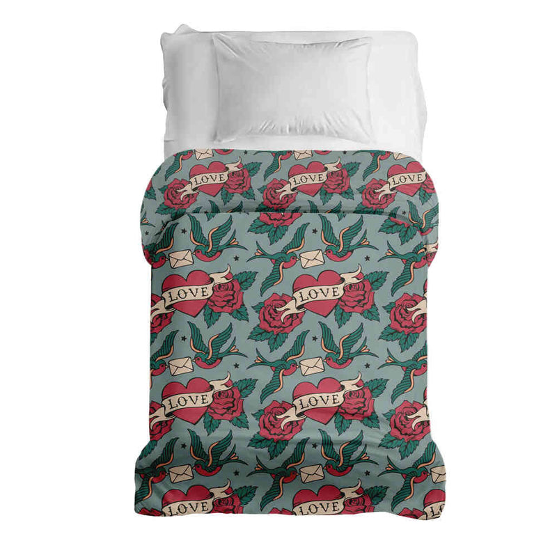 Coperta terapeutica originale - Rivestimento in cotone Love Tattoo