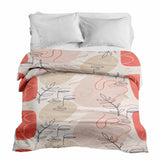 Coperta terapeutica originale - Rivestimento in cotone beige con volto astratto