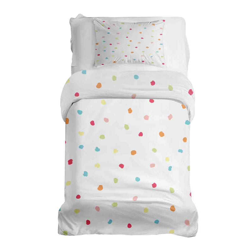 Set di biancheria da letto con coperta terapeutica a pois colorati