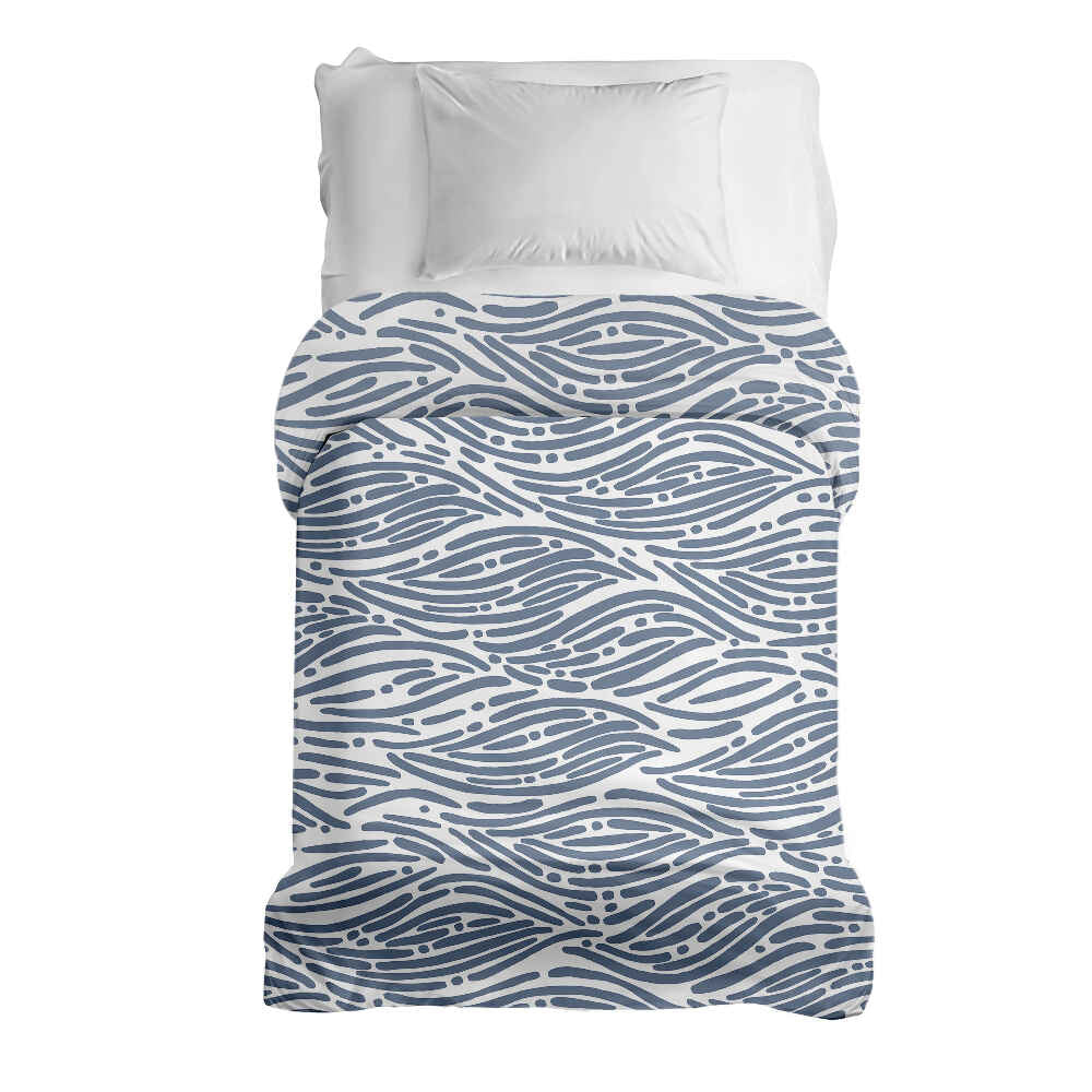 Coperta terapeutica originale - Rivestimento in cotone motivo ondulato blu