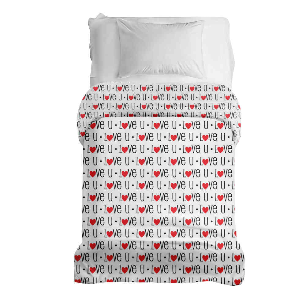Coperta terapeutica originale - Rivestimento in cotone bianco Love U