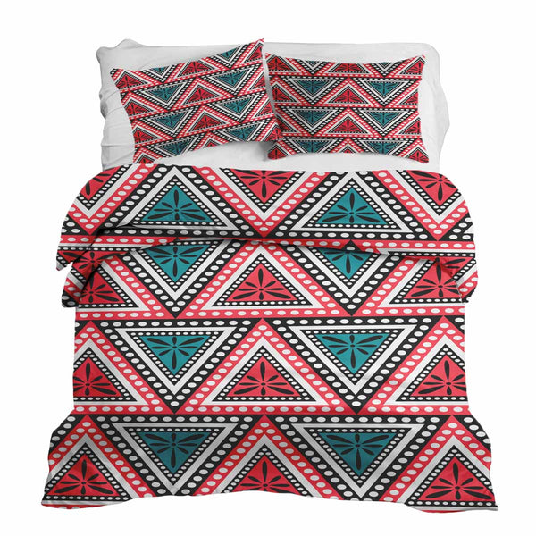 Set di biancheria da letto con coperte terapeutiche e triangoli colorati