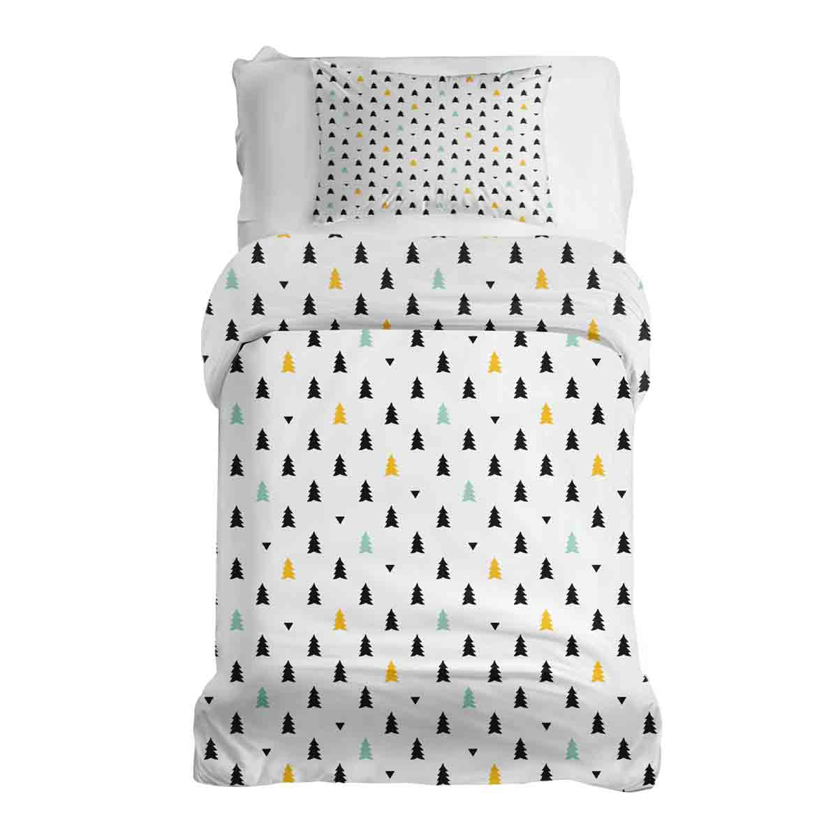 Set di biancheria da letto con coperte terapeutiche e piccoli abeti